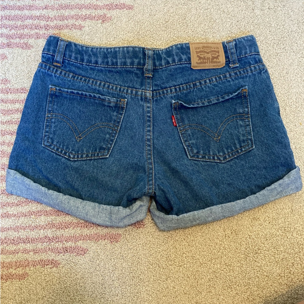Girls Levi Girlfriend Shorty Shorts Denim